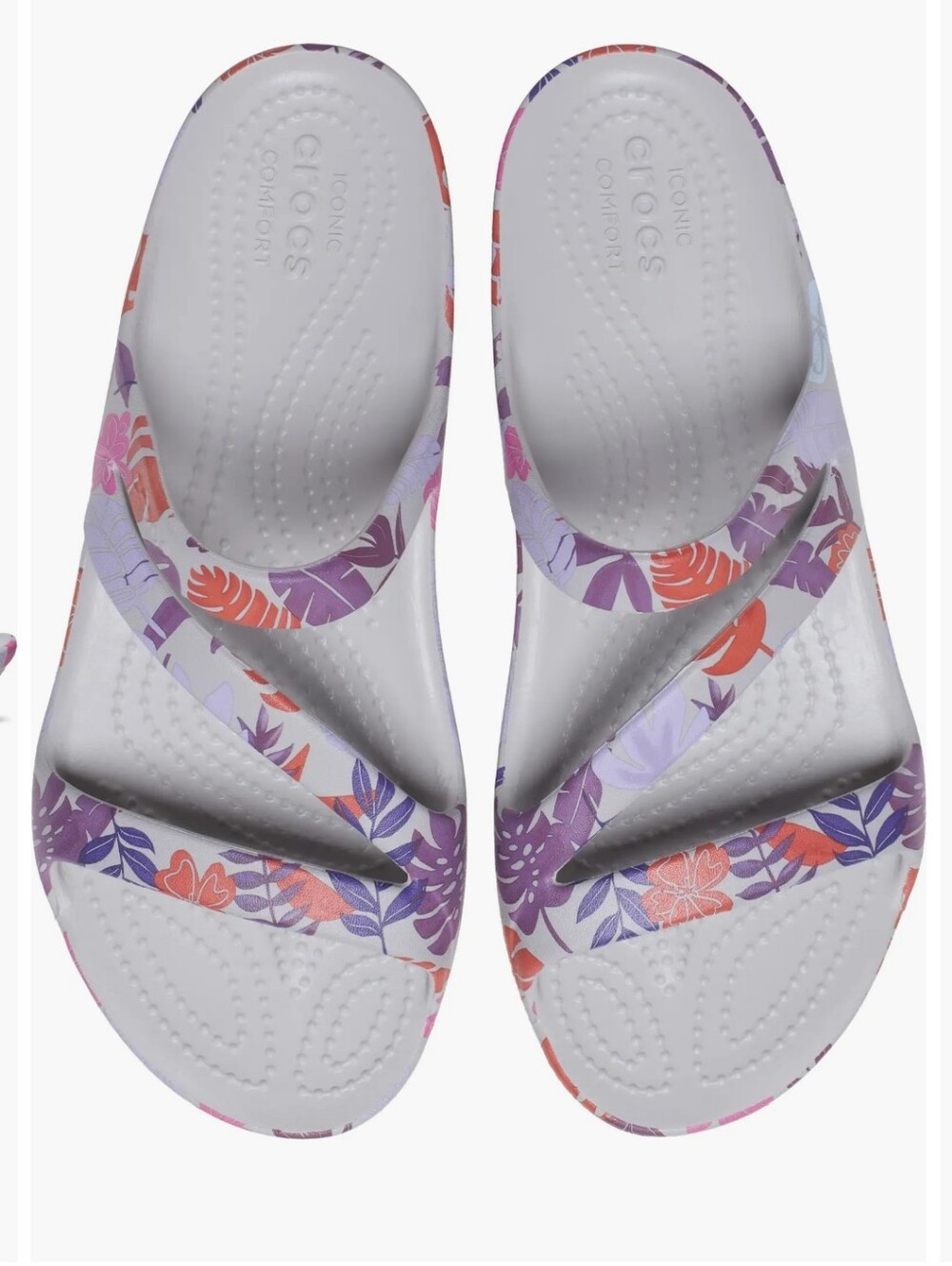 Crocs Kadee II Tropical Sandals Tropical Floral Colorway Size W7 - Picture 2 of 10
